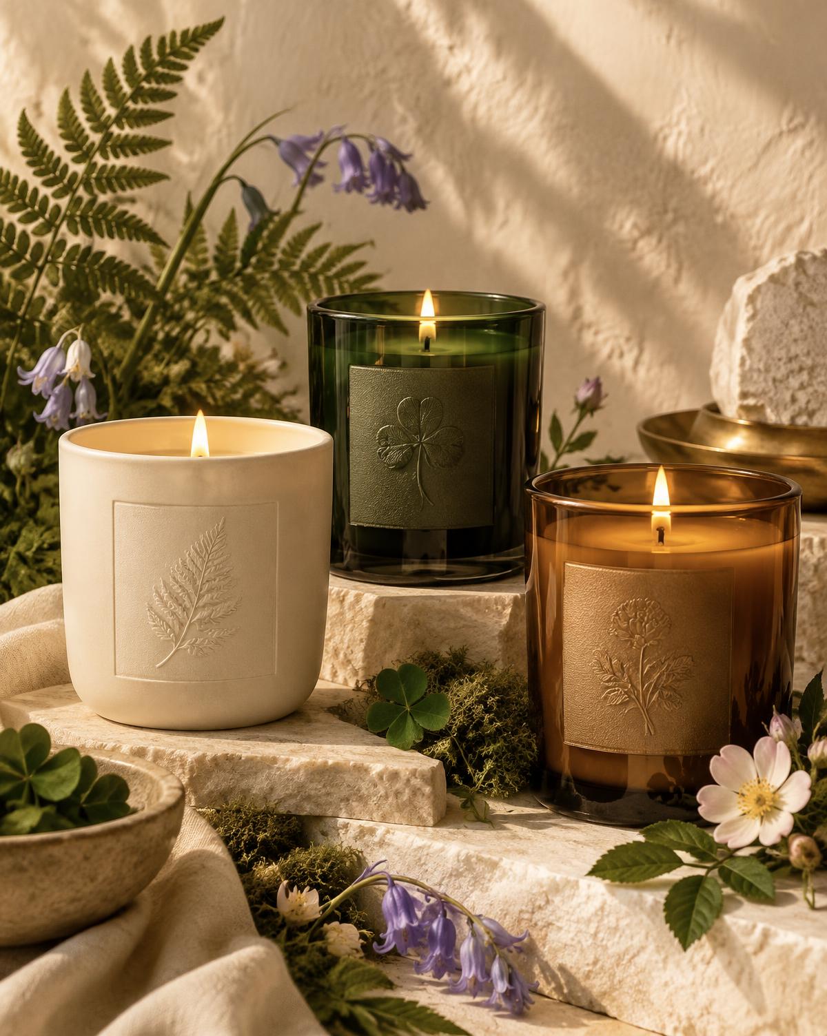The Irish Blooms candle collection